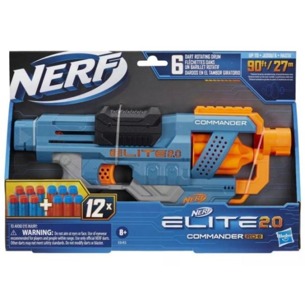 Игрушечный автомат Hasbro Nerf Elite 2.0 Commander RC 6 E9485 8+/ Стрел/ Синий photo 3 Игрушечный автомат Hasbro Nerf Elite 2.0 Commander RC 6 E9485 8+/ Стрел/ Синий photo 3