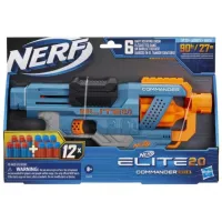 Pistol automat de jucărie Hasbro Nerf Elite 2.0 Commander RC 6 E9485 8+/ Săgeți/ Blue photo 3