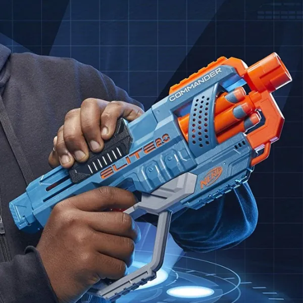 Игрушечный автомат Hasbro Nerf Elite 2.0 Commander RC 6 E9485 8+/ Стрел/ Синий photo 4 Игрушечный автомат Hasbro Nerf Elite 2.0 Commander RC 6 E9485 8+/ Стрел/ Синий photo 4