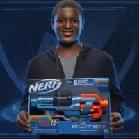 Pistol automat de jucărie Hasbro Nerf Elite 2.0 Commander RC 6 E9485 8+/ Săgeți/ Blue photo 5