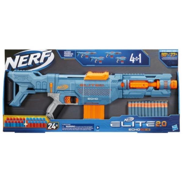 Pistol automat de jucărie Hasbro Nerf Elite 2.0 Echo CS 10 E9533 8+/ Săgeți/ Blue photo 2