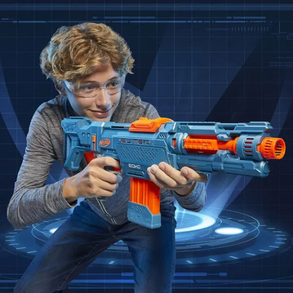 Pistol automat de jucărie Hasbro Nerf Elite 2.0 Echo CS 10 E9533 8+/ Săgeți/ Blue photo 3