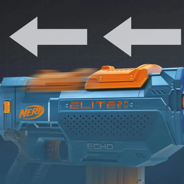 Pistol automat de jucărie Hasbro Nerf Elite 2.0 Echo CS 10 E9533 8+/ Săgeți/ Blue photo 4