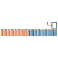 Pistol automat de jucărie Hasbro Nerf Elite 2.0 Double Defense F5033 8+/ Săgeți/ Blue photo 2