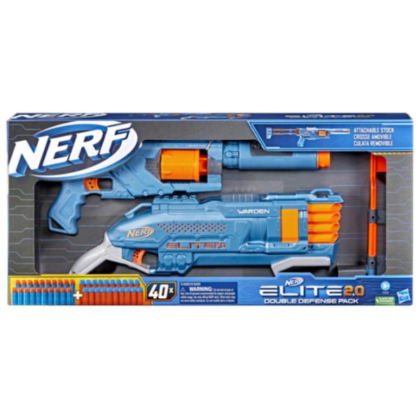 Pistol automat de jucărie Hasbro Nerf Elite 2.0 Double Defense F5033 8+/ Săgeți/ Blue photo 4 Pistol automat de jucărie Hasbro Nerf Elite 2.0 Double Defense F5033 8+/ Săgeți/ Blue photo 4