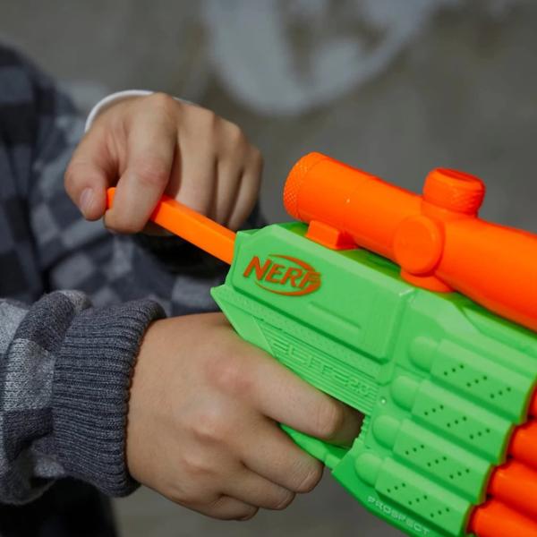 Pistol automat de jucărie Hasbro Nerf Elite 2.0 Face Off Target Set F8273 8+/ Săgeți/ Blue photo 2