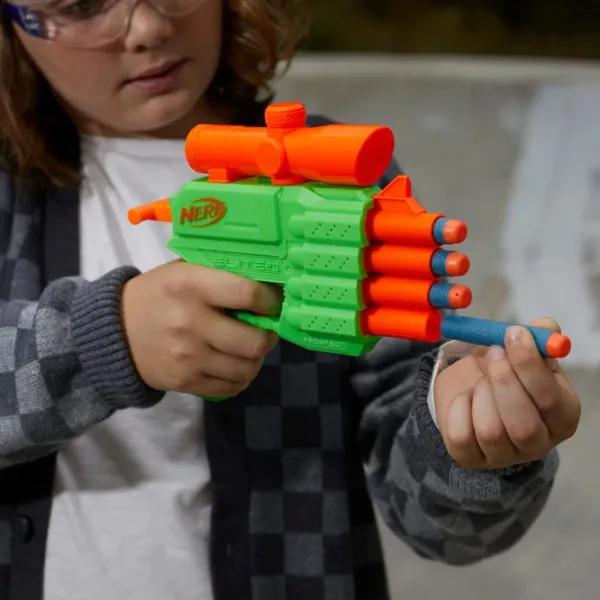 Pistol automat de jucărie Hasbro Nerf Elite 2.0 Face Off Target Set F8273 8+/ Săgeți/ Blue photo 3