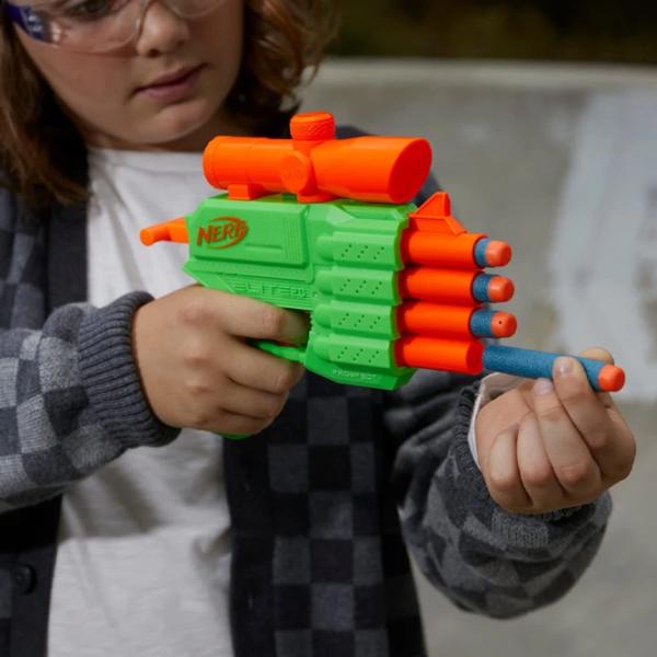 Pistol automat de jucărie Hasbro Nerf Elite 2.0 Face Off Target Set F8273 8+/ Săgeți/ Blue photo 3