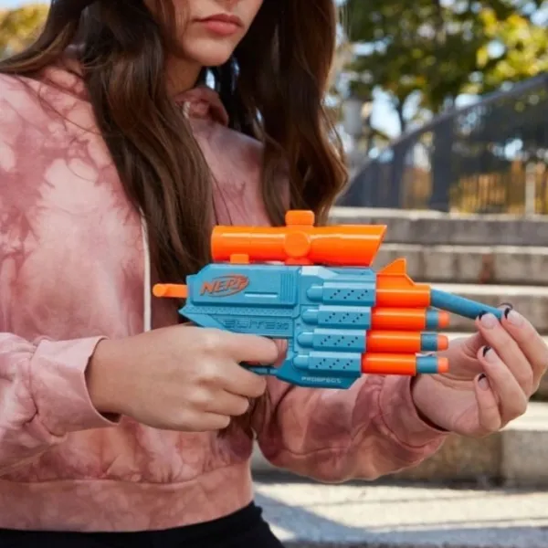 Pistol automat de jucărie Hasbro Nerf Elite 2.0 Face Off Target Set F8273 8+/ Săgeți/ Blue photo 4
