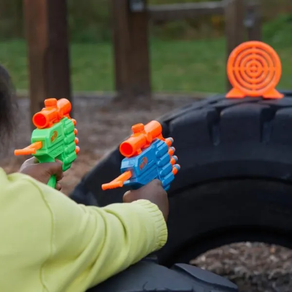 Pistol automat de jucărie Hasbro Nerf Elite 2.0 Face Off Target Set F8273 8+/ Săgeți/ Blue photo 5