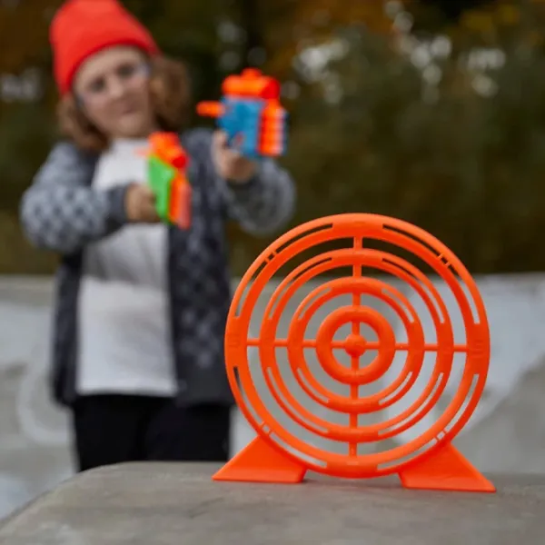 Pistol automat de jucărie Hasbro Nerf Elite 2.0 Face Off Target Set F8273 8+/ Săgeți/ Blue photo 7
