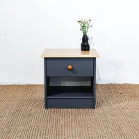 Тумбочки Mobicasa Lia 0 42см x 43см x 35см/ Дерево/ Графит антик photo 3