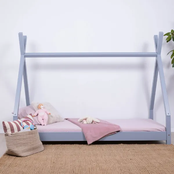 Детская кровать Mobicasa Daisy 90 x 200 см/ Дерево/ Серый photo 2 Детская кровать Mobicasa Daisy 90 x 200 см/ Дерево/ Серый photo 2