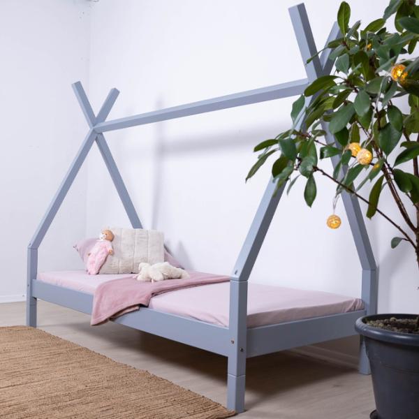 Детская кровать Mobicasa Daisy 90 x 200 см/ Дерево/ Серый photo 3 Детская кровать Mobicasa Daisy 90 x 200 см/ Дерево/ Серый photo 3