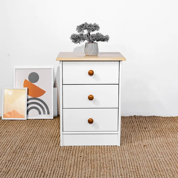 Noptiere Mobicasa Lia 2 58 x 43 x 35/ Lemn/ White antic photo 2 Noptiere Mobicasa Lia 2 58 x 43 x 35/ Lemn/ White antic photo 2