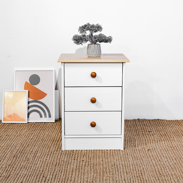 Noptiere Mobicasa Lia 2 58 x 43 x 35/ Lemn/ White antic photo 2 Noptiere Mobicasa Lia 2 58 x 43 x 35/ Lemn/ White antic photo 2