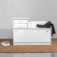 Dulap pentru încălțăminte Mobicasa BOOTS 1 72 x 102 x 38/ Lemn/ White photo 2