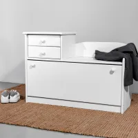Dulap pentru încălțăminte Mobicasa BOOTS 1 72 x 102 x 38/ Lemn/ White photo 3