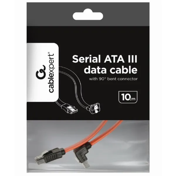 Cablu de date Cablexpert SATA III + SATA III 0.5 m/ Orange photo 3