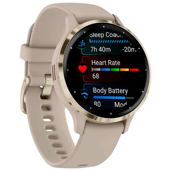 Ceas inteligent Garmin Venu 3S 1.2"/ 41 mm/ Gold - French Grey/ 010-02785-02 photo 6