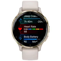 Ceas inteligent Garmin Venu 3S 1.2"/ 41 mm/ Gold - Ivory/ 010-02785-04 photo 2