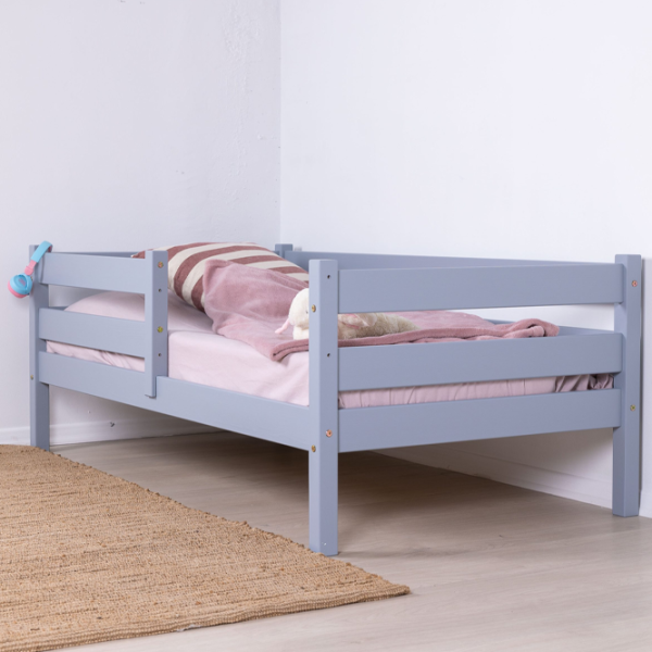 Детская кровать Mobicasa Bambi 80 x 160 см/ Дерево/ Серый photo 2 Детская кровать Mobicasa Bambi 80 x 160 см/ Дерево/ Серый photo 2