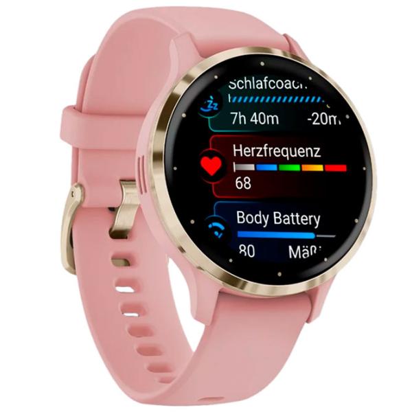 Ceas inteligent Garmin Venu 3S 1.2"/ 41 mm/ Gold - Dust Rose/ 010-02785-03 photo 3