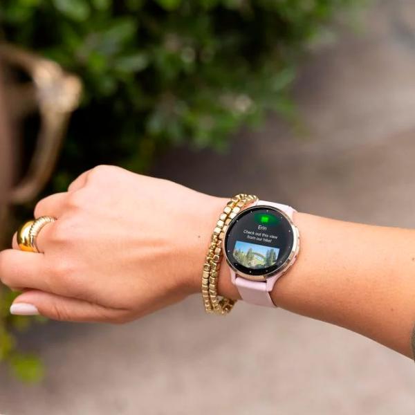 Ceas inteligent Garmin Venu 3S 1.2"/ 41 mm/ Gold - Dust Rose/ 010-02785-03 photo 7