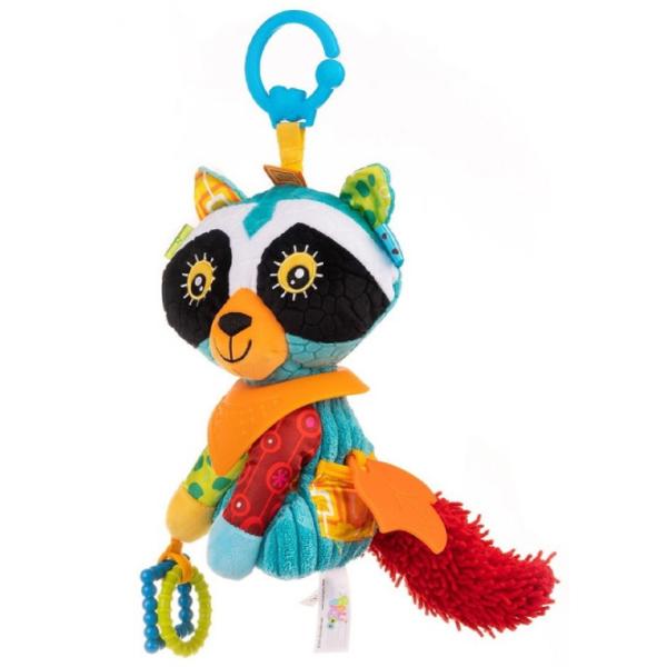 Jucărie pentru pătuțuri și cărucioare BaliBazoo Raccoon Ronnie 85416 0+/ Blue photo 2