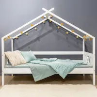 Детская кровать Mobicasa Fiona 90 x 200 см/ Дерево/ Белый photo 2