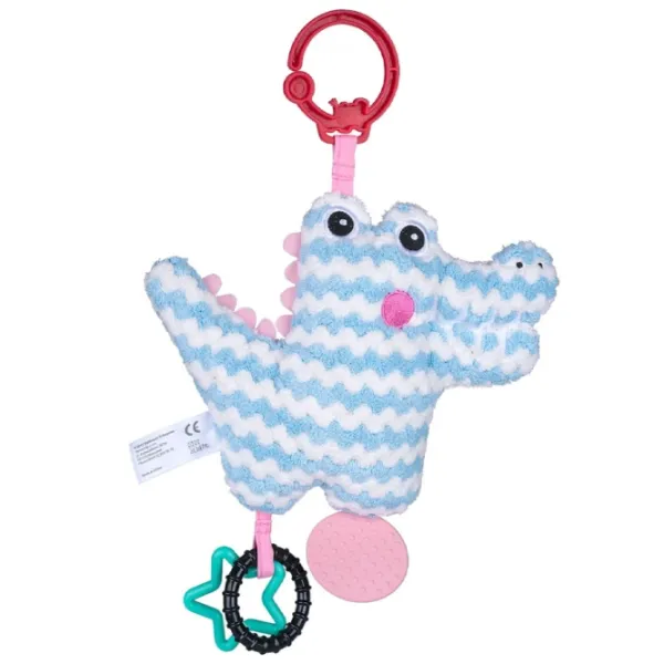 Jucărie pentru pătuțuri și cărucioare BaliBazoo Knit Crocodile 80428 0+/ Blue photo 4