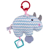 Jucărie pentru pătuțuri și cărucioare BaliBazoo Knit Rhinoceros 80427 0+/ Blue photo 2
