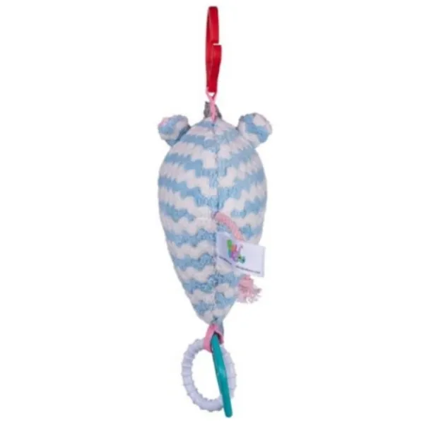 Jucărie pentru pătuțuri și cărucioare BaliBazoo Knit Rhinoceros 80427 0+/ Blue photo 3 Jucărie pentru pătuțuri și cărucioare BaliBazoo Knit Rhinoceros 80427 0+/ Blue photo 3