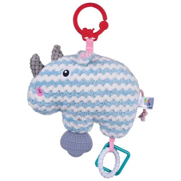 Jucărie pentru pătuțuri și cărucioare BaliBazoo Knit Rhinoceros 80427 0+/ Blue photo 4 Jucărie pentru pătuțuri și cărucioare BaliBazoo Knit Rhinoceros 80427 0+/ Blue photo 4