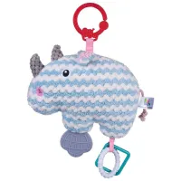 Jucărie pentru pătuțuri și cărucioare BaliBazoo Knit Rhinoceros 80427 0+/ Blue photo 4