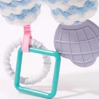 Jucărie pentru pătuțuri și cărucioare BaliBazoo Knit Rhinoceros 80427 0+/ Blue photo 5