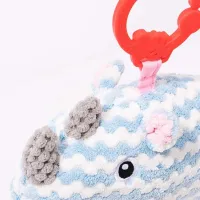 Jucărie pentru pătuțuri și cărucioare BaliBazoo Knit Rhinoceros 80427 0+/ Blue photo 6