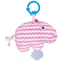 Jucărie pentru pătuțuri și cărucioare BaliBazoo Knit Hippo 80427 0+/ Pink photo 3