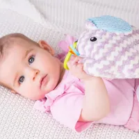 Jucărie pentru pătuțuri și cărucioare BaliBazoo Knit Elephant 80425 0+/ Purple photo 6