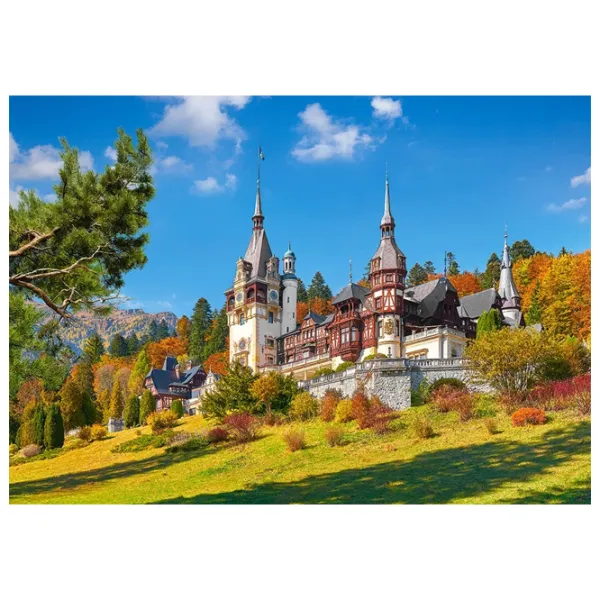 Puzzle 2D Castorland Castle Peles (Romania) 9+/ Numărul de piese: 500 photo 2