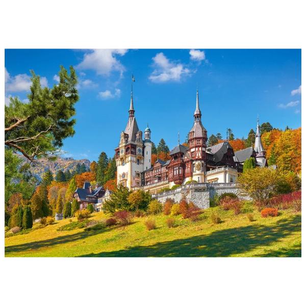 Puzzle 2D Castorland Castle Peles (Romania) 9+/ Numărul de piese: 500 photo 2