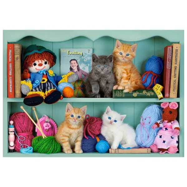 Puzzle 2D Castorland Kitten Shelves 9+/ Numărul de piese: 500 photo 2