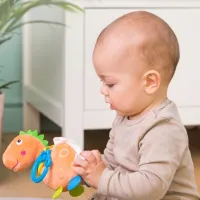 Jucărie pentru pătuțuri și cărucioare BaliBazoo Winbell Shark 80422 0+/ Orange photo 6