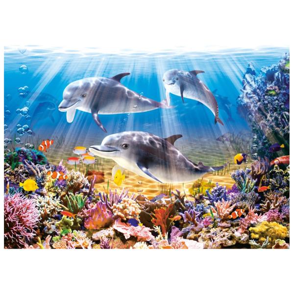 Puzzle 2D Castorland Dolphins Underwater 9+/ Numărul de piese: 500 photo 2