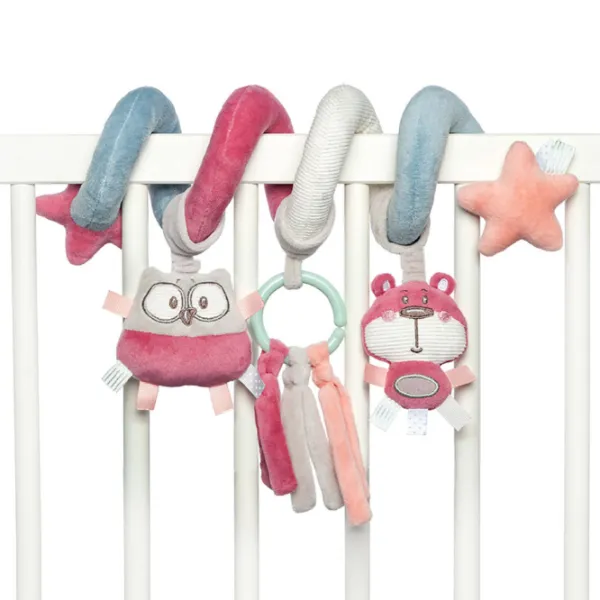 Jucărie pentru pătuțuri și cărucioare Canpol Babies Friends 68/ 072 0+/ Coral photo 2