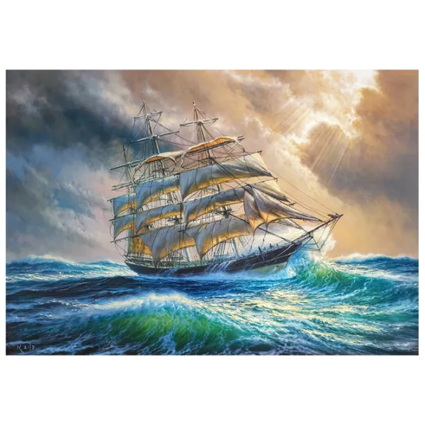 Puzzle 2D Castorland Sailing Against All Odds 9+/ Numărul de piese: 1000 photo 2