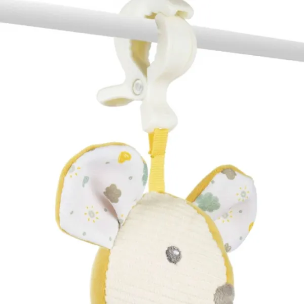 Jucărie pentru pătuțuri și cărucioare Canpol Babies Mouse 77/ 201 0+/ White photo 2