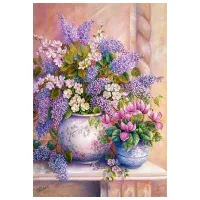 Puzzle 2D Castorland Lilac Flowers 9+/ Numărul de piese: 1500 photo 2