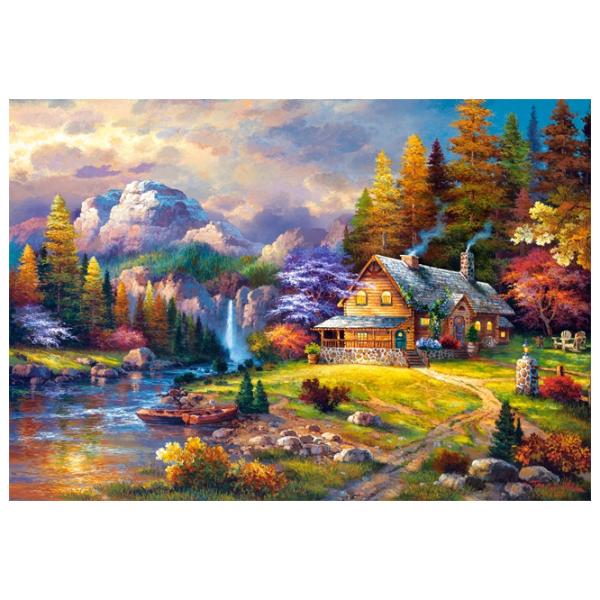 Puzzle 2D Castorland Mountain Hideaway 9+/ Numărul de piese: 1500 photo 2