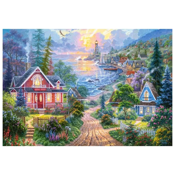Puzzle 2D Castorland Coastal Living 9+/ Numărul de piese: 1500 photo 2